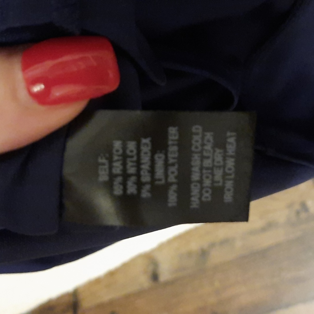 Lulu's navy blue sleevless vneck mini dress 292 - Picture 7 of 8
